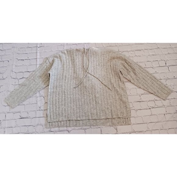 Sweet Romeo Grey Sweater Rib Knit Hoodie/NWT, Size Small - Picture 4 of 4